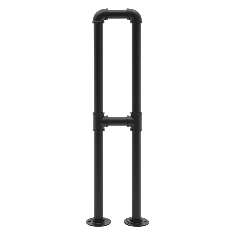 Hella Sturdy Stair Handrail Features U Shaped Galvanized Steel Frame For Heavy Duty Floor Standing Setup Holds Firm At 150Kg Loads Without Budging Shrugs Off Rust And Slippery Steps For Backyard Porches