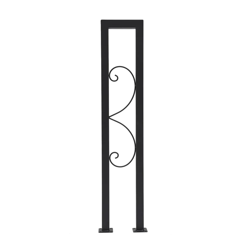 Rock Solid Heavy Duty U Shaped Stair Handrail For Steps Indoor Outdoor Decorative Metal Railing Featuring Slick Corrosion Resistant Finish And Wide Stable Base That Holds Tight While Looking Dang Sharp