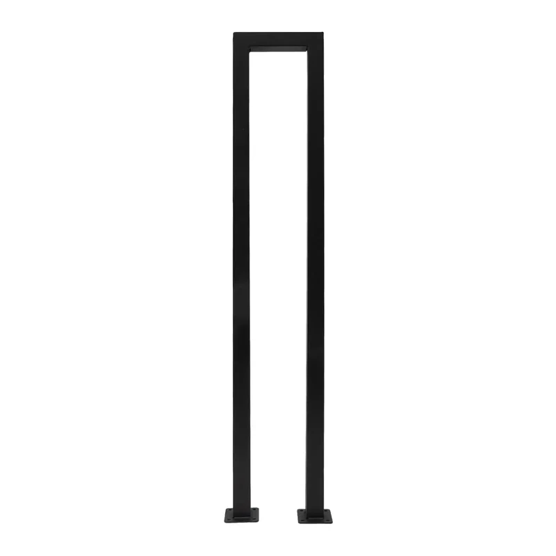 Dead Solid Three Foot U Shaped Staircase Handrail With Non Slip Grip Heavy Duty Galvanized Wrought Iron Railing Built Tough For Front Porch Steps And Senior Support