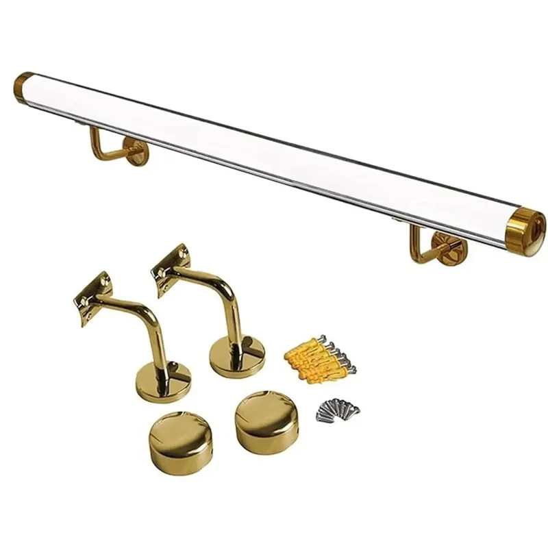 Heavy Duty Clear Acrylic Stair Railings Providing Hella Secure Non Slip Grip And Solid Bolt Down Brackets For Bulletproof Kid Friendly Home Safety Upgrades With Quick Mount Kit