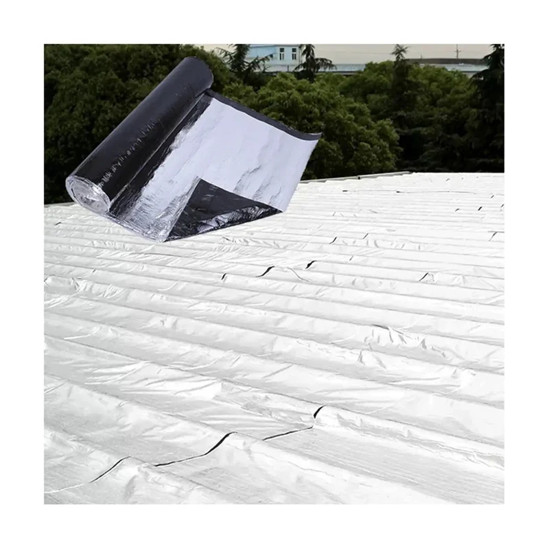 Self Adhesive Roof Underlayment Roll Super Thick Bitumen Membrane Flashing Tape for Asphalt Shingles Waterproof Sealant Keeps Roof Dry as a Bone Pro Grade Weatherproof Performance with 1.5mm Thickness Provides Rock Solid Leak Protection for Your Home