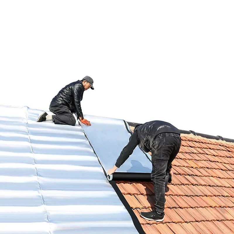 Rock Solid Asphalt Roof Shingles Repair Tape 2 Mm Thick Aluminum Foil Flashing Tape Heavy Duty Waterproof Leak Sealant For Pipe Window Door Roof Patch Boat Heat Insulating Impermeable Non Shrinking Super Strong Aging Resistant Seal 05x10M