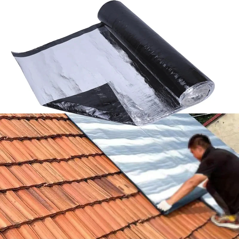 Heavy Duty Self Adhesive Roofing Tape With Aluminum Foil Backing For Fast Leak Fixes On Sheds Gutters And Roofs Waterproof Underlayment Roll That Holds Tight Through Any Season