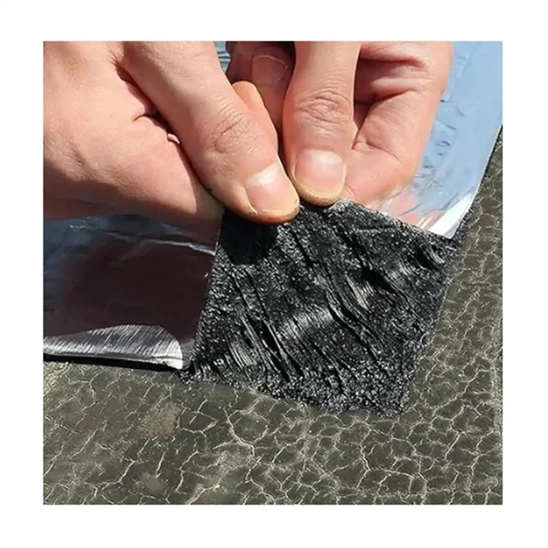 Built Tough 2mm Thick Butyl Roof Repair Tape Self Adhesive Aluminum Foil Waterproof Underlayment Roll For Shingle Gutter Window Exterior Sealant Fixing And All Weather Sun Shield Tape