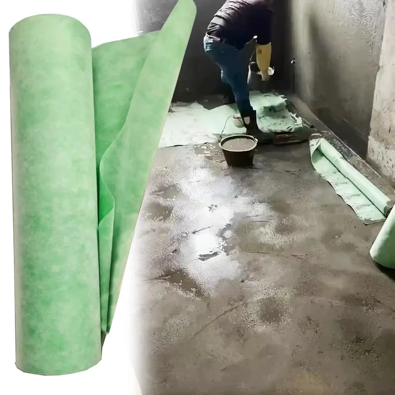 Heavy Duty Waterproofing Membrane Roll 3.8 Feet Wide 142.7 Feet Long 538 Square Feet Coverage Water Barrier Seal Interior Exterior DIY Basement Foundation Waterproofing Roof Underlayment Floor Wall Protection Real Deal