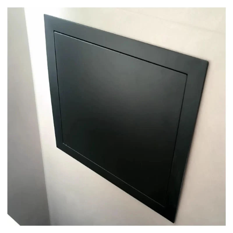 Heavy Duty Black Access Panel 200X300Mm For Drywall And Ceiling Hatches, Rugged Galvanized Steel Inspection Door With Dead Simple Install, Sturdy Reusable Suspended Ceiling Patch Cover