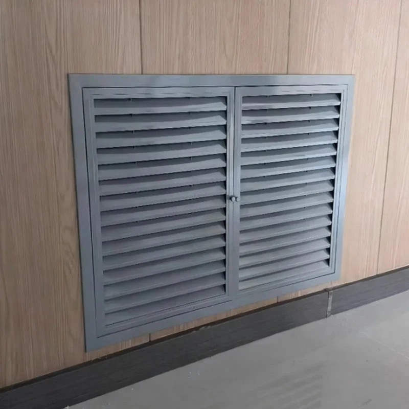 Real Deal Aluminum Louvered Access Panel With Double Door Inspection Hatch And Vented Wall Hole Cover For A Straight Up Smooth Custom Ceiling Or Drywall Install