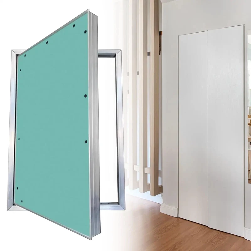 Heavy Duty Aluminum Magnetic Access Door Panel For Drywall Wall And Ceiling Inspection With Super Smooth Push Button Cover Straight Up Tough And No Fuss Setup For Fire Cabinets