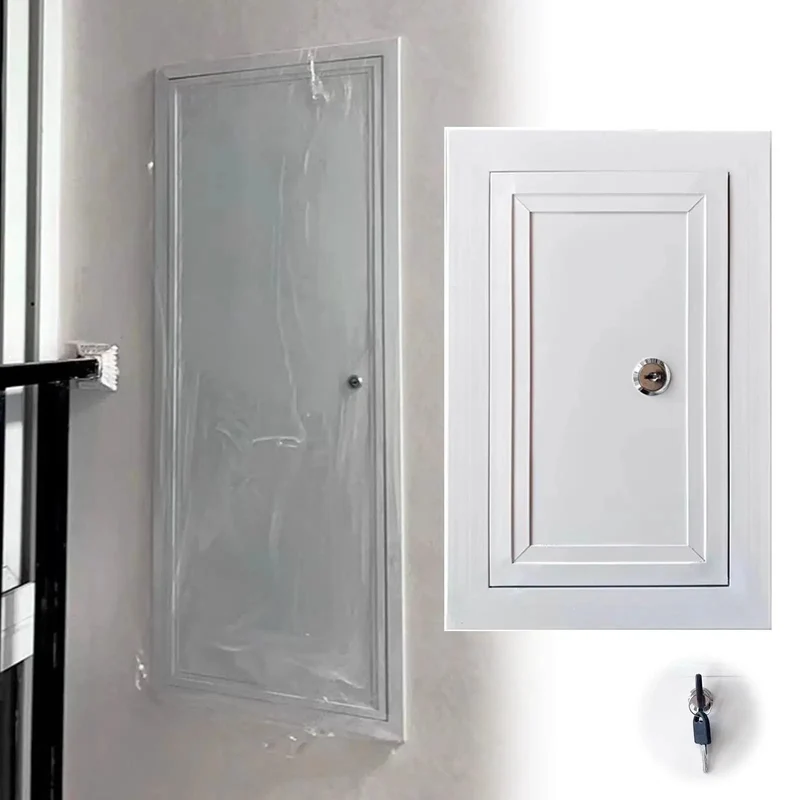 Heavy Duty Drywall Access Panel With Keyed Cylinder Lock, Slick Plasterboard Service Door Sized For Quick Repairs And Zero Hassle Installation Around Your House