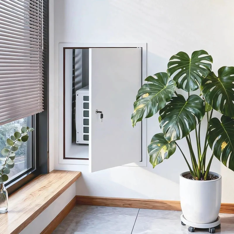 Heavy Hitter Metal Access Panel With Secure Lock And Insulated White Attic Inspection Door Sharp Sealed Duct Cover Built Tough With Honeycomb Core And Quiet Rubber Gaskets For Dead Simple Home Fixes