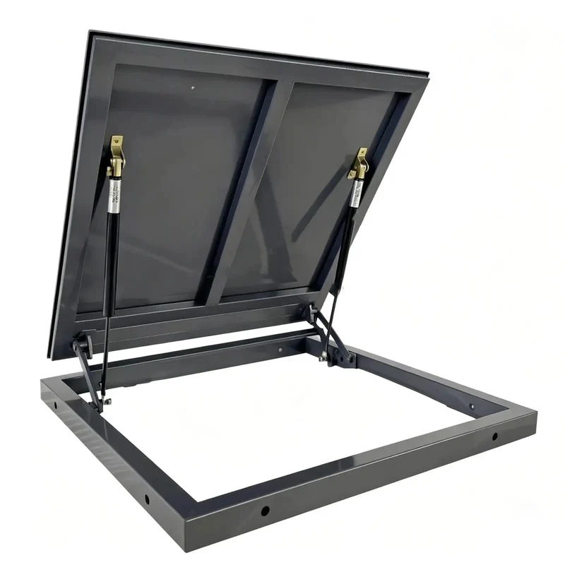 Built Tough Galvanized Steel Ceiling Access Panel With Slick Hinged Cover For Drywall And Plaster Ceilings Featuring Dual Support Struts And Hassle Free Install