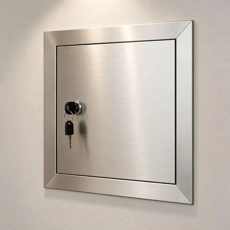 Heavy Duty Stainless Steel Drywall Access Door 28 X 28 Inch For Ceilings Or Walls Featuring A Hella Durable Rotary Latch And No Hassle Install For Contractors
