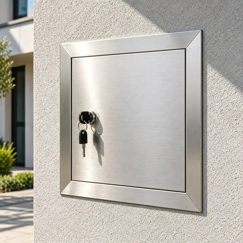 Built Tough Stainless Steel Drywall Access Door 28 By 28 Inch Wall Cutout Rock Solid Service Panel With Slick Rotary Latch For A Real Deal Home Maintenance Fix