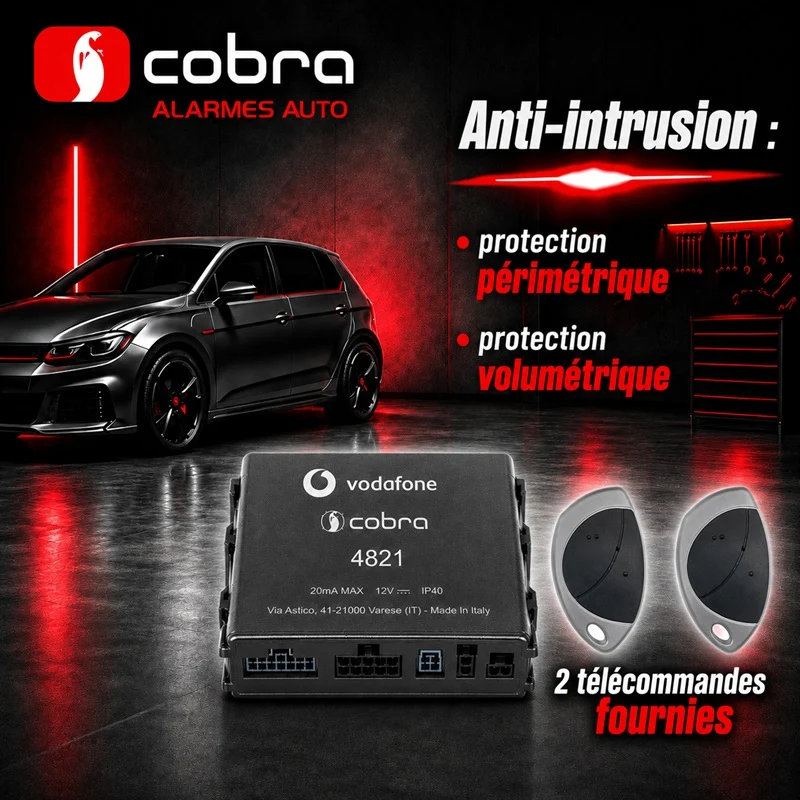 Alarme Cobra 4821TX (livrée avec 2 télécommandes)