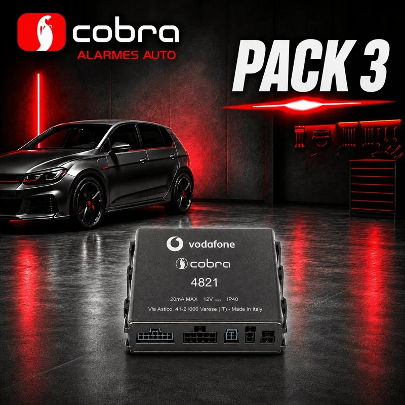Alarme voiture Cobra 4821 CAN BUS + Anti-chocs + Anti-soulèvement PACK 3