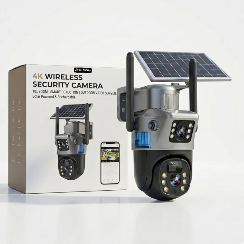 Telecamera di Sicurezza 4K Wireless con Zoom 10x e Rilevamento Intelligente | Videosorveglianza Esterna per Controllo Completo