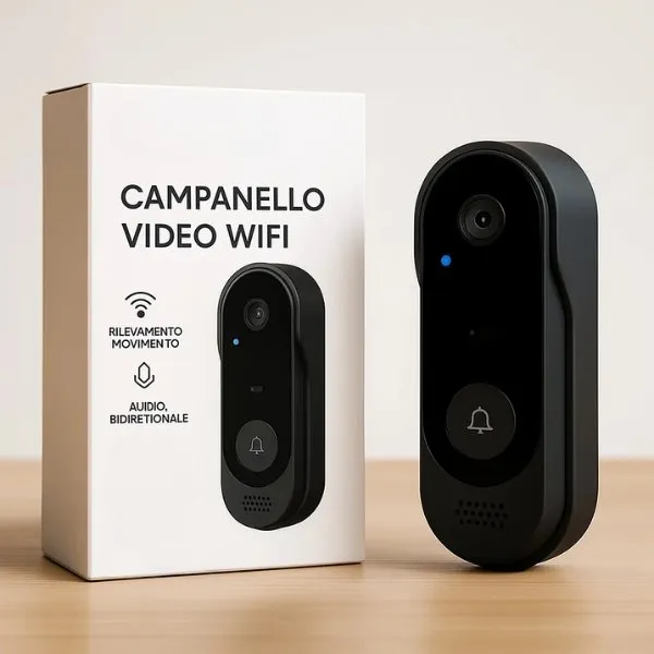 Campanello Video Intelligente | Wireless HD con Rilevamento Movimento | Comunicazione a Due Vie per Sicurezza Domestica