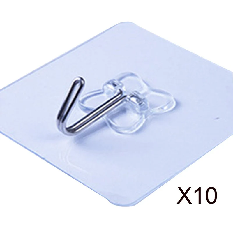 Crochets muraux adhésifs - lot de 10 - Livraison Offerte