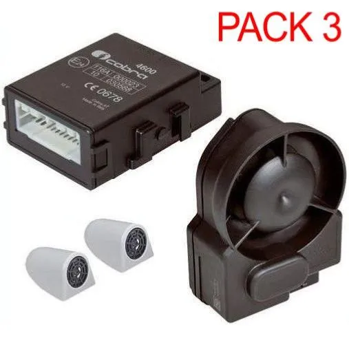 Alarme voiture Cobra 4615 + Détecteur de chocs + Anti-soulèvement PACK 3