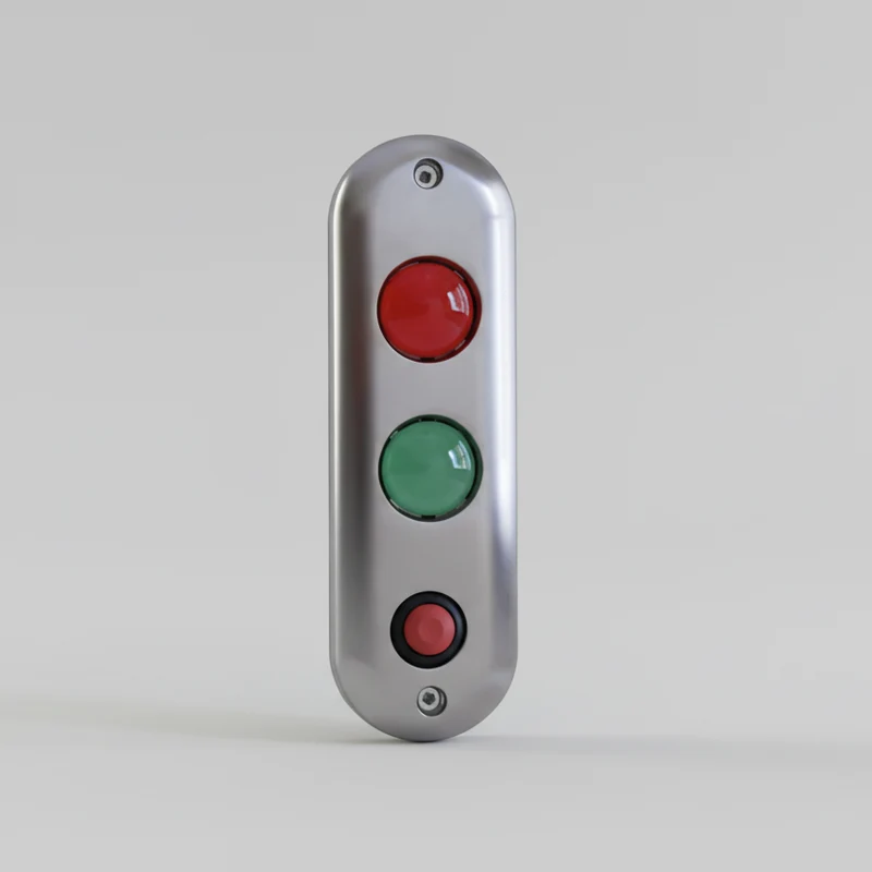 Voyants Vert & Rouge avec bouton d’appel impulsionnel NO