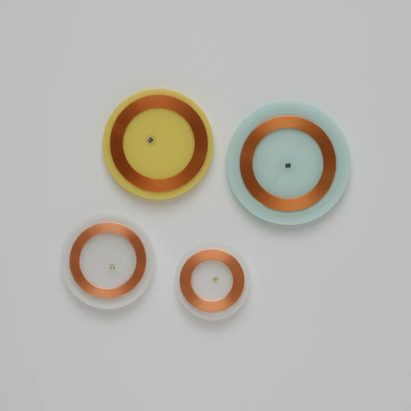 Disc tag Programmable 125 KHz RFID adhésif souple et transparent