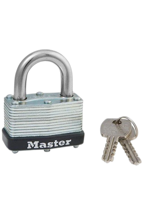 Cadenas en acier laminé à garniture, clé identique