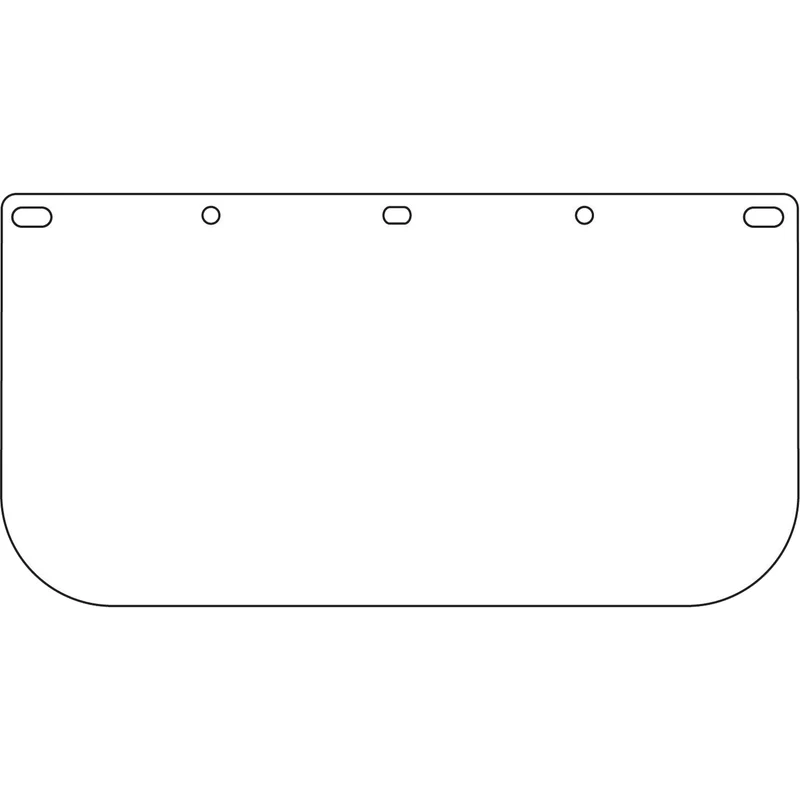 VITRE DE VISIERE 8X15.5X.04mm CLAIR COPOLY