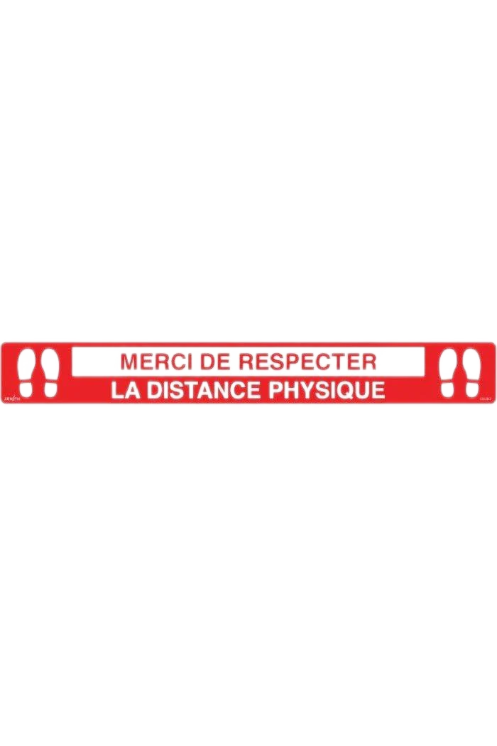Enseigne pour plancher « La Distance Physique »
