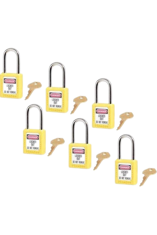Cadenas de sécurité en thermoplastique Zenex séries 410, jeu de 6