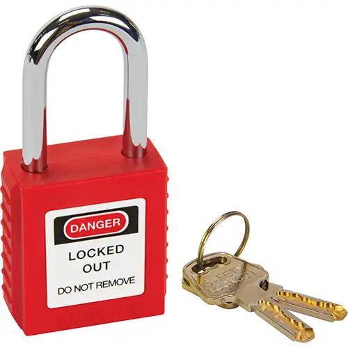 CADENAS SÉCURITÉ, THERMOPLASTIQUE, 1-1/2'' ROUGE, CLÉ DIFFÉR SHC365