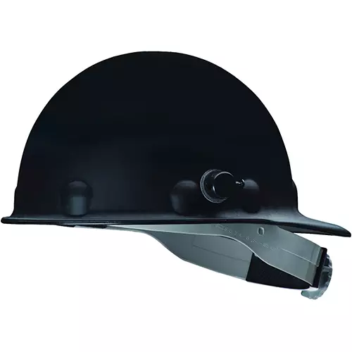CHAPEAU SECURITE FIBRE METAL ROCHET NOIR AVEC QUICK LOCK