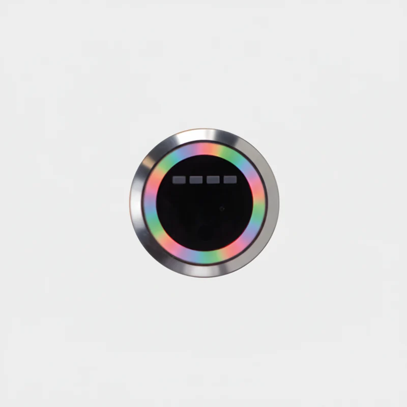 Bouton poussoir sans contact infra rouge 38mm avec signal lumineux pilotable avec ou sans buzzer