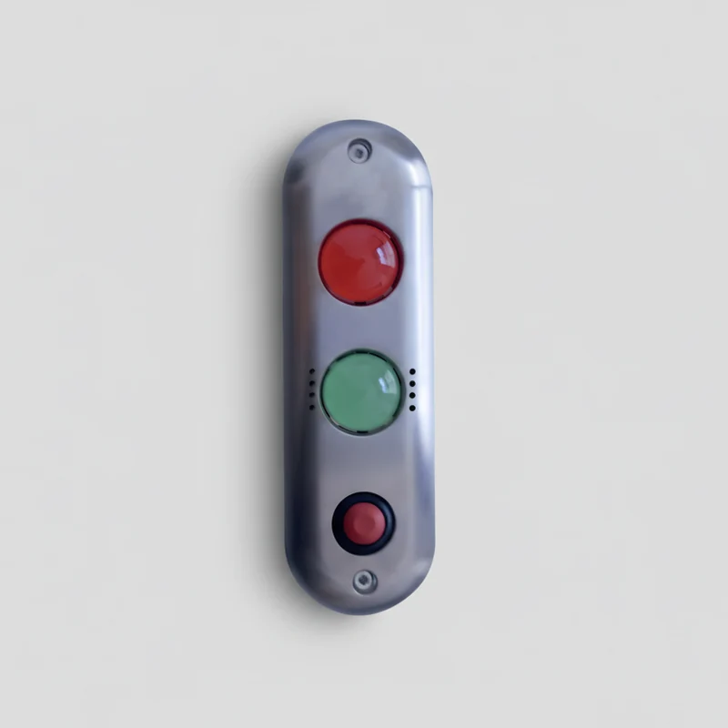 Platines de signalisation vert et rouge avec buzzer et bouton poussoir NO